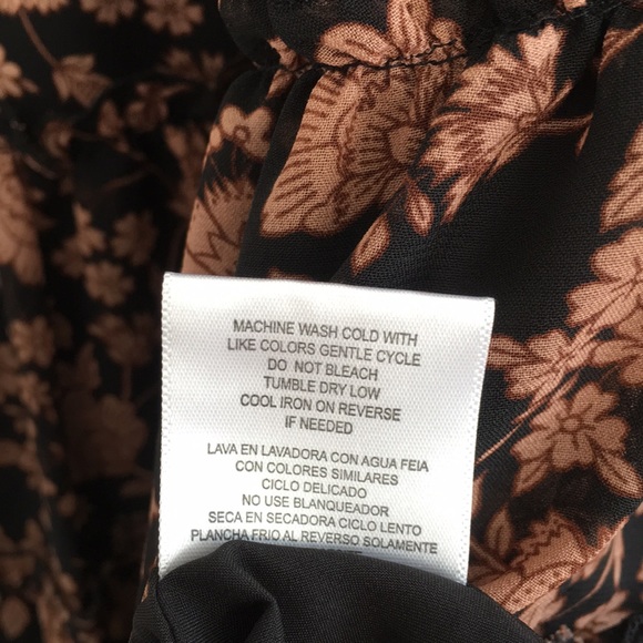 From Nordstrom Rack, Ever After Brand, Size XL, Black with Brown Floral Pattern - Picture 6 of 6